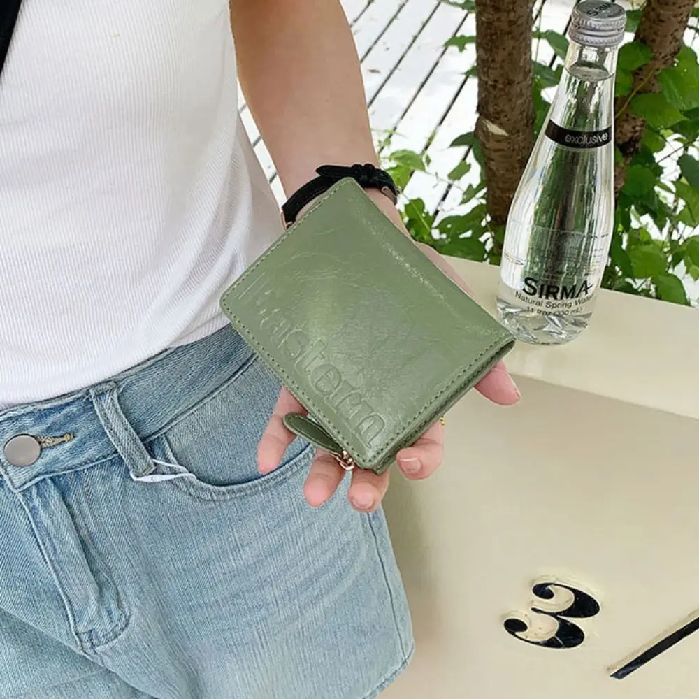 Mode waterdichte gebarsten portemonnee portemonnee Koreaanse beschermhoes geld portemonnee tas zilveren handheld opvouwbare kaarthouder reizen