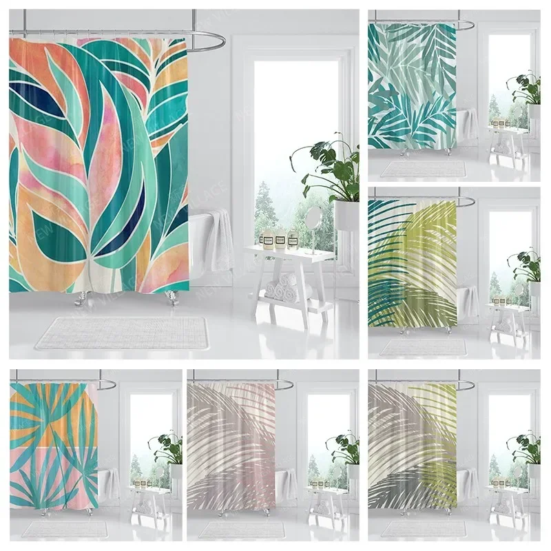 

Waterproof fabric shower curtain Bathroom curtain accessories 180x200 Bath curtain for shower 240*200 nordic boho decor 240x200