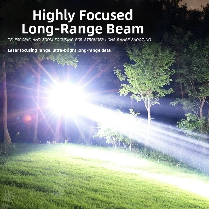 High-performance rechargeable outdoor flashlight—ultra-bright, long-lasting LED emergency light featuring advanced technology.