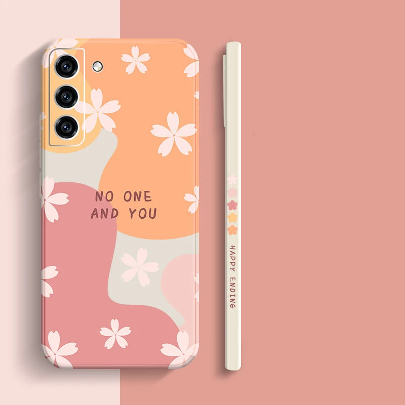 Case For Samsung Galaxy S25 S24 S23 S22 Ultra Plus S21 FE Cases Cartoon Flower SIlicone Cover For A36 A34 A54 A56 A52S A53 Case image 2