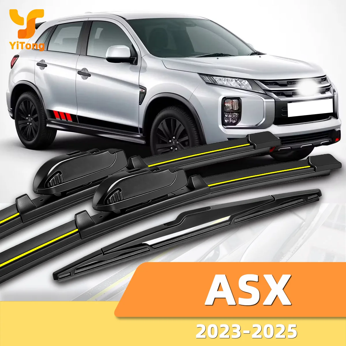 Geeignet für Mitsubishi ASX 2023-2025 Front- und Heckscheibenwischer, langlebiges Zubehör für Autoscheiben 2023 2024 2025.