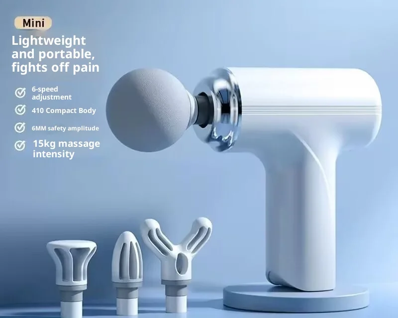 

Mini Fascia Gun Multi-functional Muscle Relaxation Full-body Massager Silent Electric Shoulder Neck Massager with Modified Head.