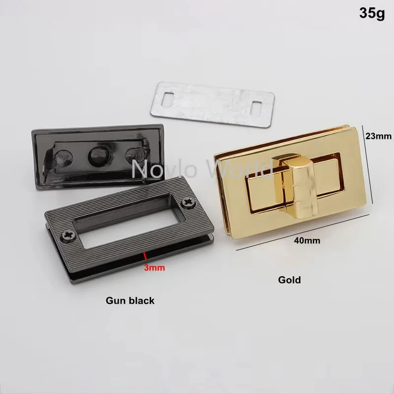 10-50 pieces 40*23mm Rose Gold Color Rectangle Shape Turn Lock For Woman Bag Twist Lock Chains Bag Accessories