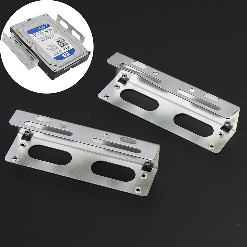 2PCS 3.5 To 5.25 Optical Drive Expansion Holder Hard Drive Rack Bracket Caddy Bay For SSD M.2 HDD Desktop Hard Drive Bracket.