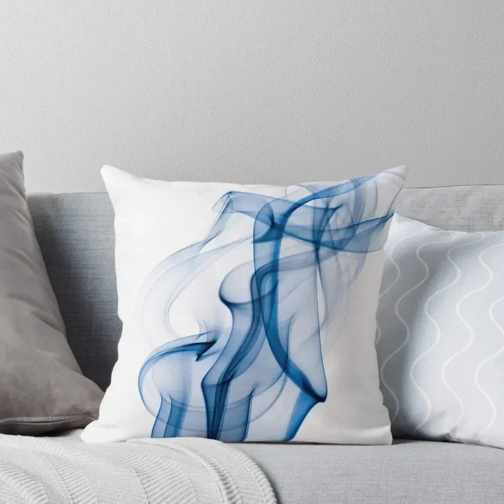 

Blue Abstract Smoke Throw Pillow Sofa Cover Sofa Cushions Cover pillow