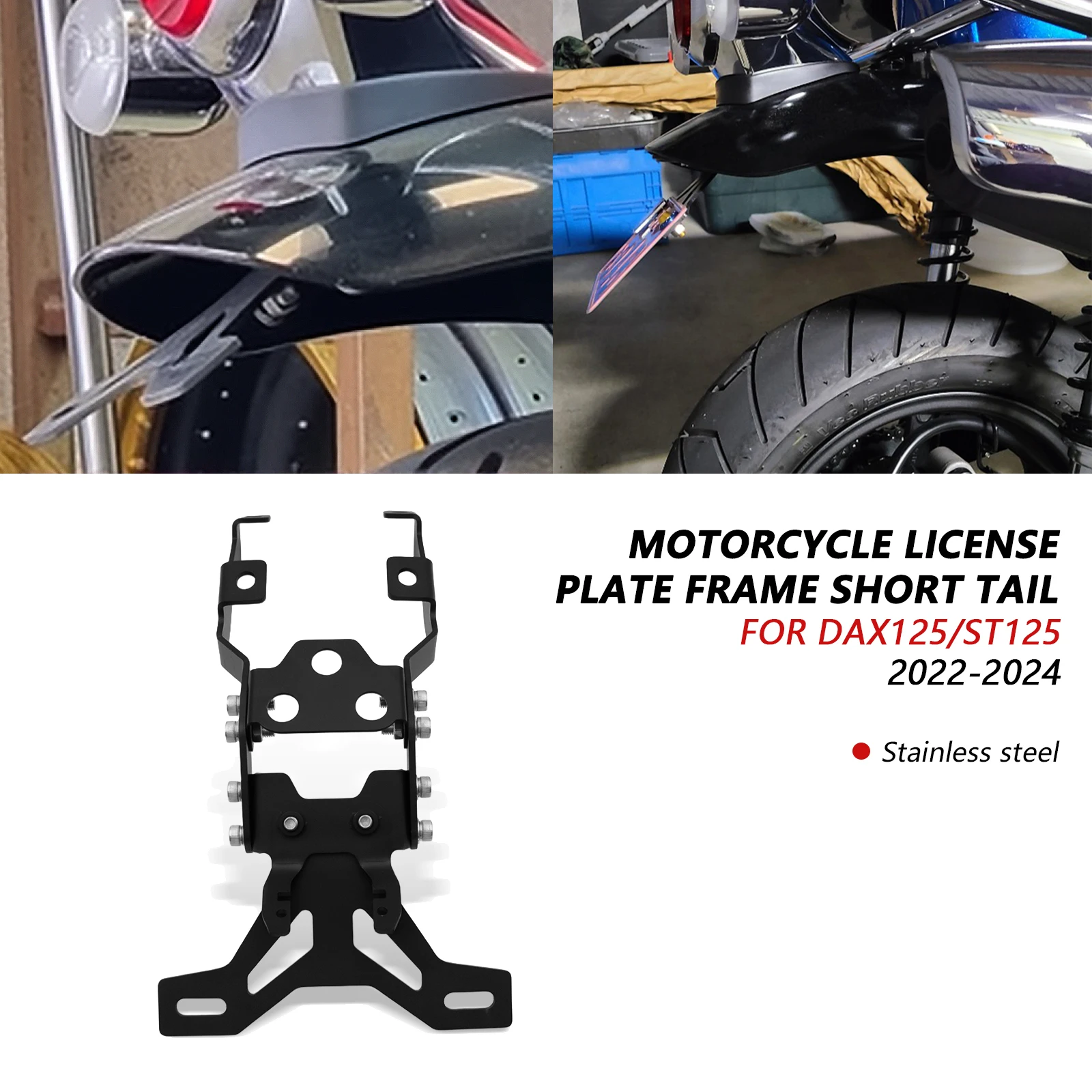 

For Motorcycle Rear Short Tail Stock Tidy License Plate Holder Tailstock Bracket DAX ST125 2024 DAX125 2024 2023 2022