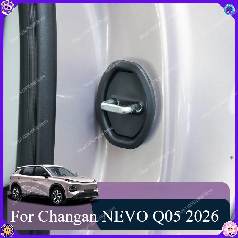Car Door Lock Latch Protector For Changan NEVO Q05 2026 Anti‑Rust Shock Absorbing Buffer Interior Accessories