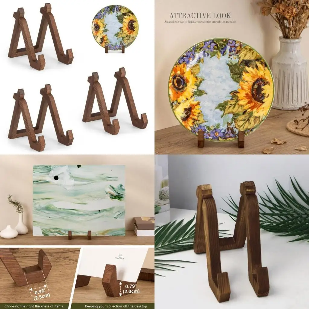 

E8BD Sturdy Plate Easels Accessory Portable for Home and Office Decoration