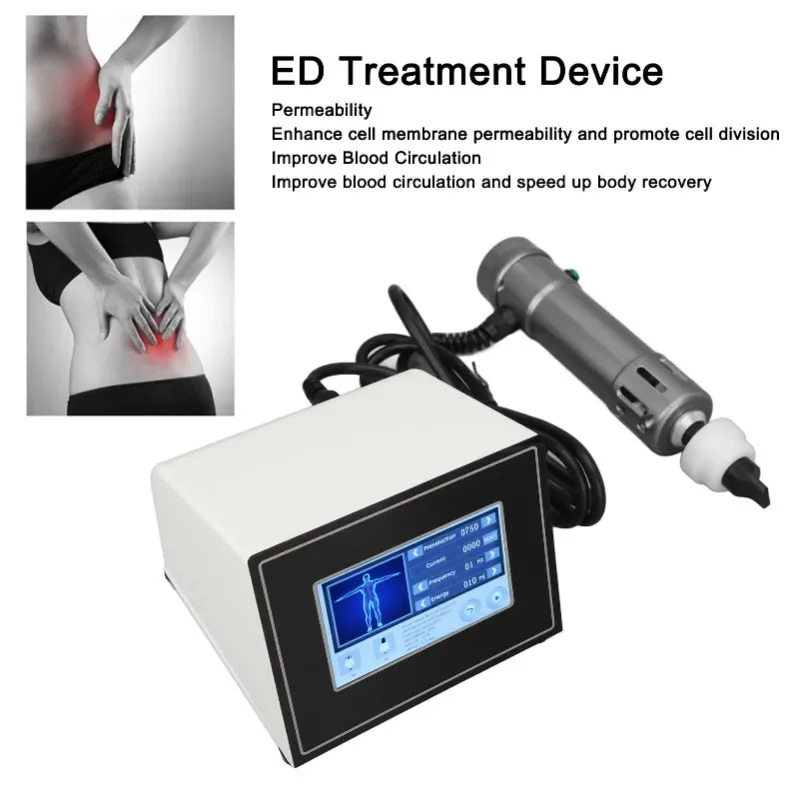 Physical Shockwave Machine Stimulate Acupoints 11 Massage Heads Analgesic 100‑240V ESWT Machine Ebony for Back