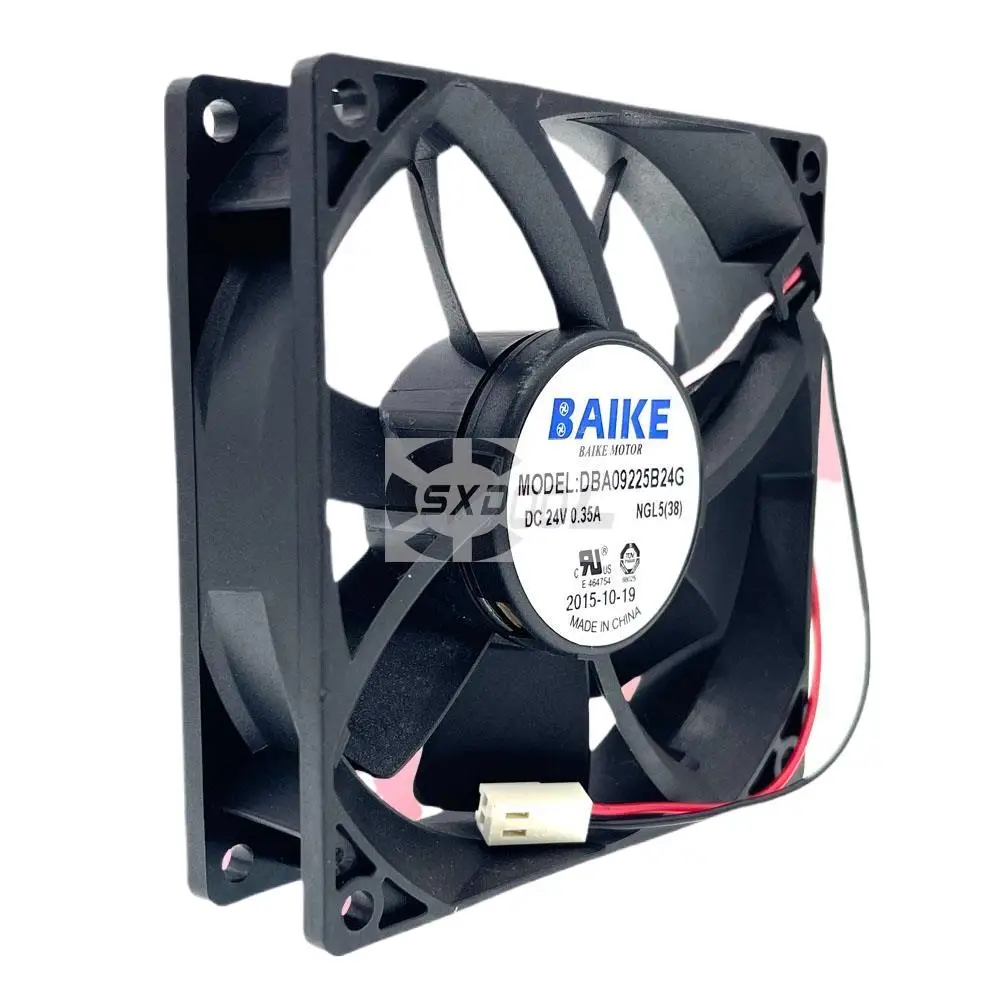 DBA09225B24G 92mm 24V DC High-Speed Fan, 4000RPM 74.5CFM Dual Ball Bearing Industrial Cooler for Welding Machines