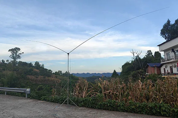 P-SWA 7-54MHz Portable Shortwave Antenna Positive V Horizontal Polarization SSB CW FM with Carry Bag