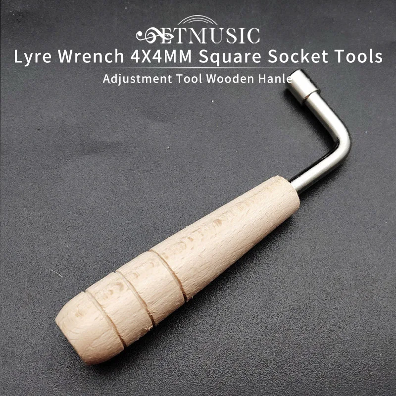Leier Schlüssel 4X4MM Platz Steckschlüssel Werkzeuge für Leier Pins Einstellung mit Holz Hanle
