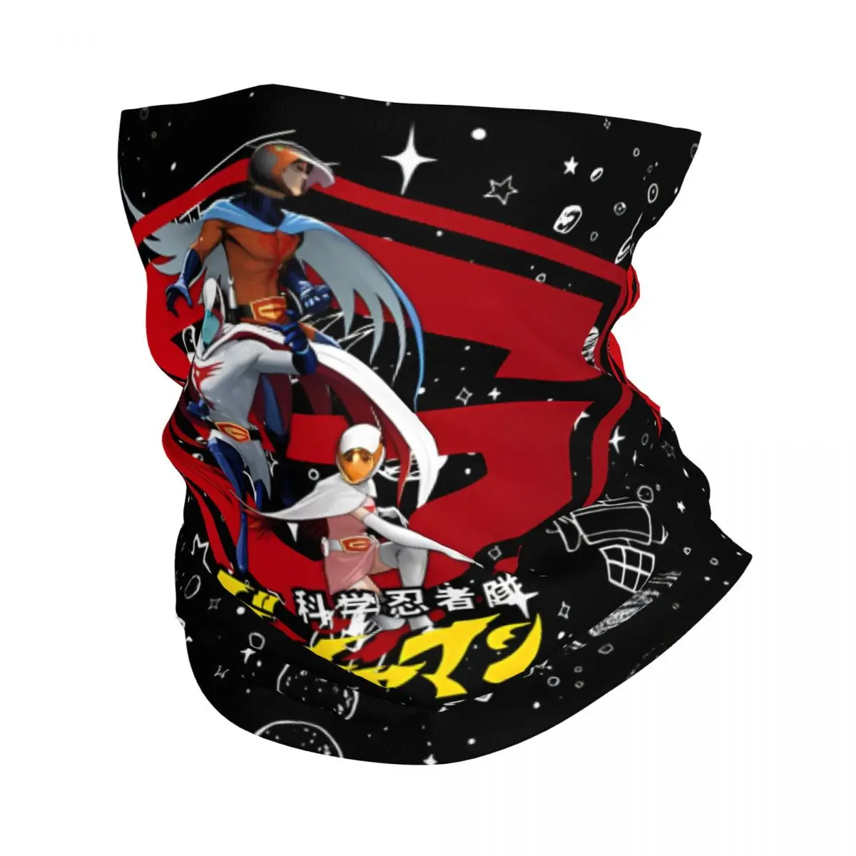 Terrific Bandana Neck Gaiter Motorcycle Club Science Ninja Team Gatchaman Face Scarf Balaclava Hiking Unisex Adult Washable