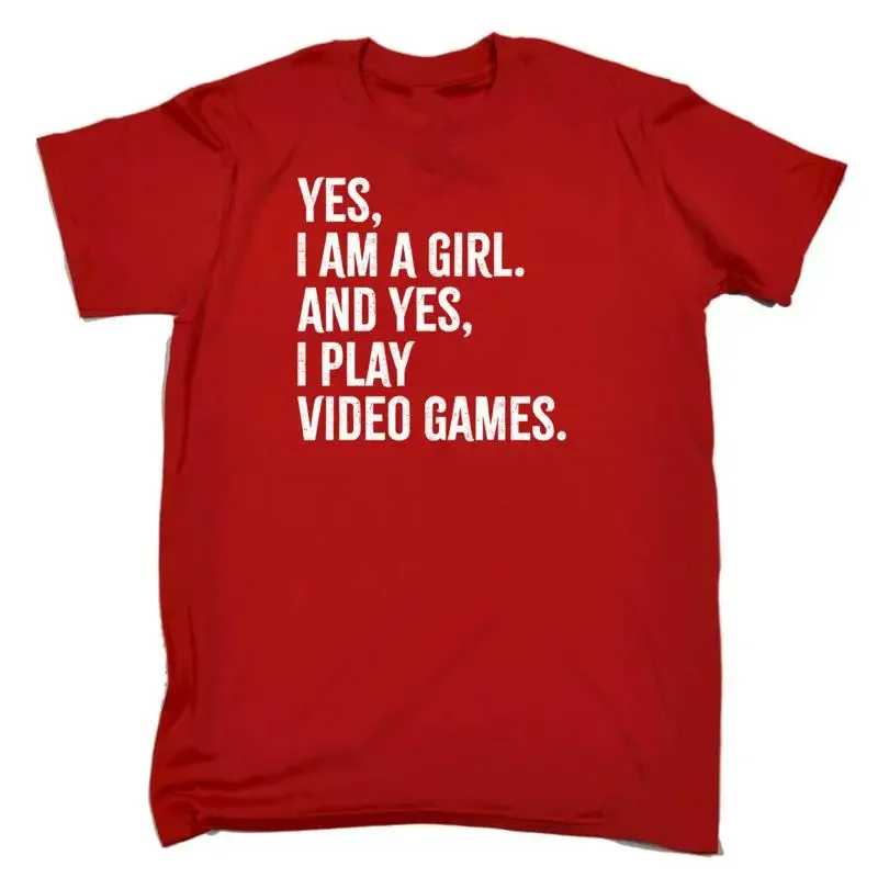 Gamer Yes I Am A Girl And Play Video Games Mens Funny T Shirt