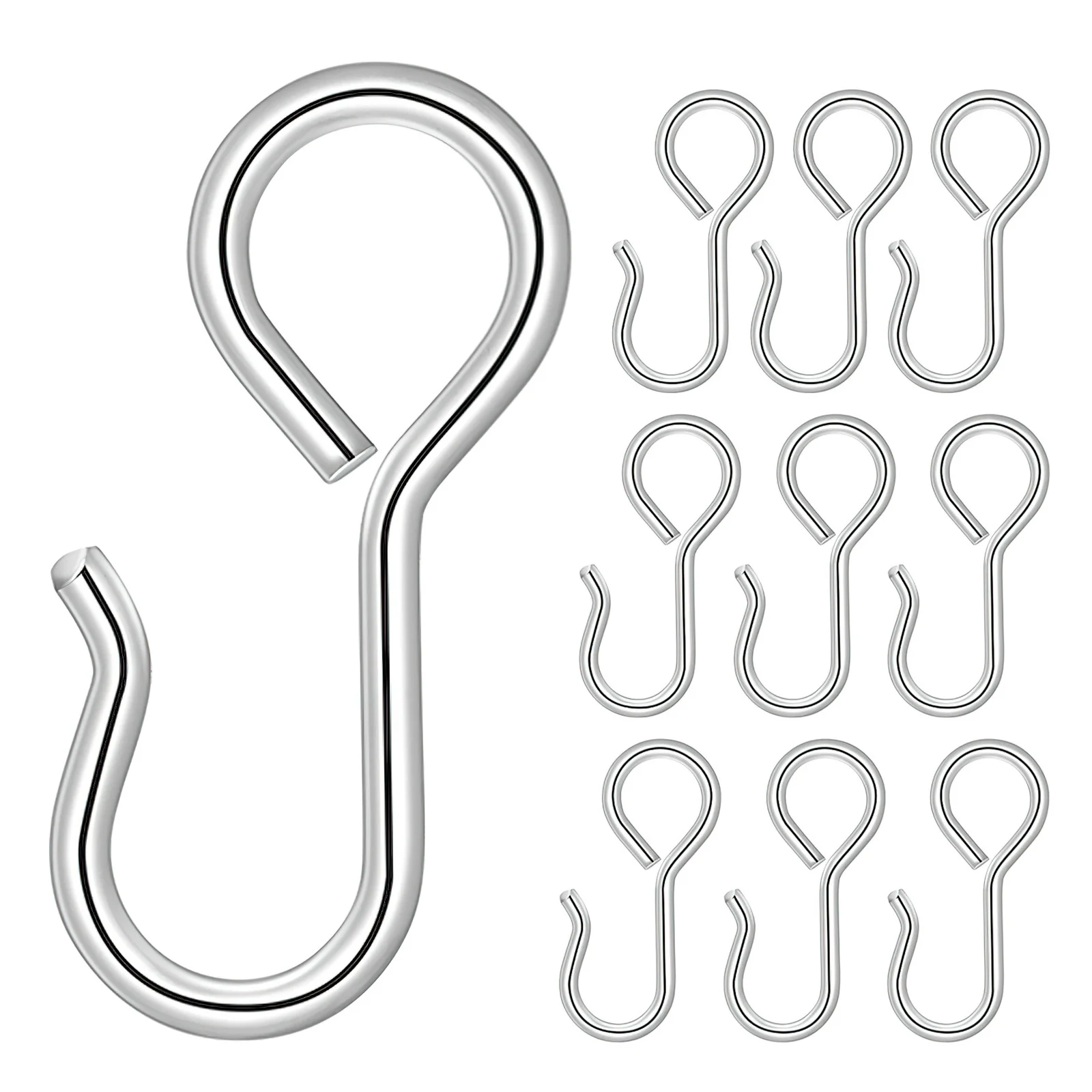 

10Pcs Car Seat Cover Hooks Metal S-Hooks Fixing Clips Seat for Vehicle Headrest Organizer Car Storage Accessories