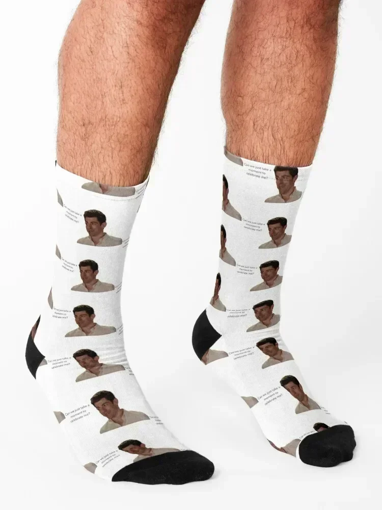 New Girl - Schmidt “celebrate me” Socks Lots with print sports and leisure moving stockings Men's Socks Women's