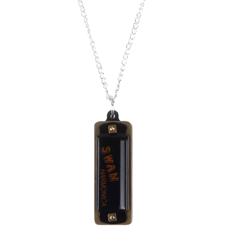 Mini Cute 4 Hole 8 Tone Necklace Harmonica Random Color