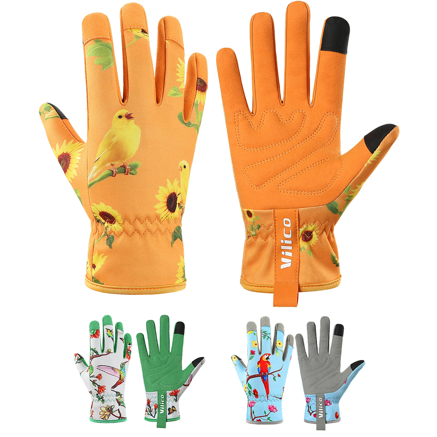 1 زوج قفازات البستنة الورد تشذيب شوكة قفازات برهان مع قفازات حماية الساعد الطويلة لحفر زراعة حديقة أداة