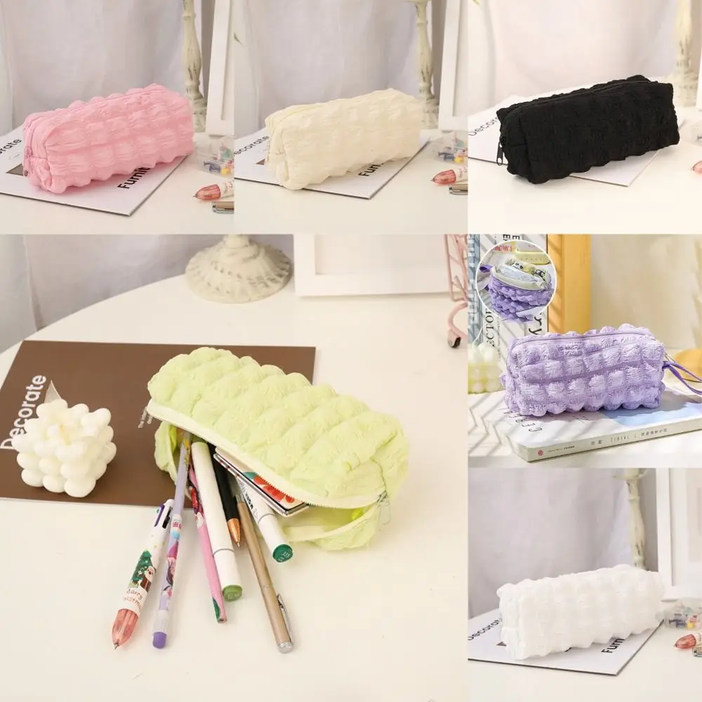 Creamy Multi-functional Cloud Pencil Case INS Style High Appearance Toiletry Bag Dirt-proof Large Capacity Pen Bag Student Gift