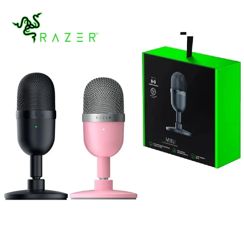 ميكروفون Razer Seiren Mini USB مكثف للغاية مع ميكروفون بنمط الالتقاط فائق القلب