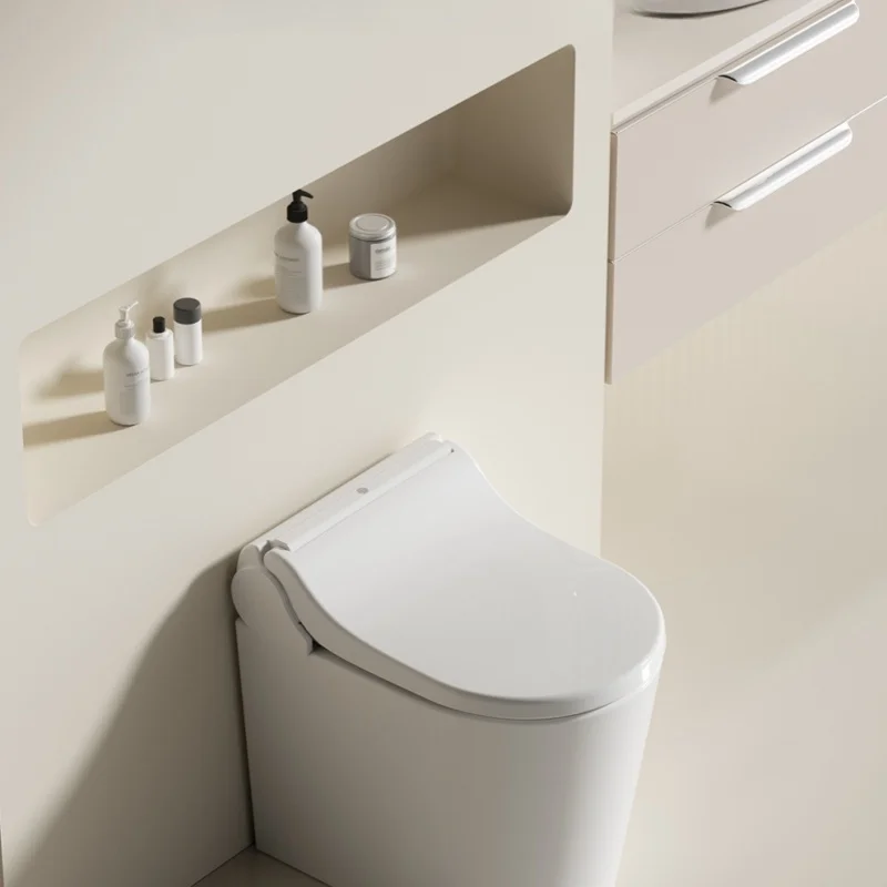 

Hot Sale Intelligent Smart Electric Toilet Bowl Automatic & Floor Mounted With Auto Flush & Foot Sensor For Bathroom Use