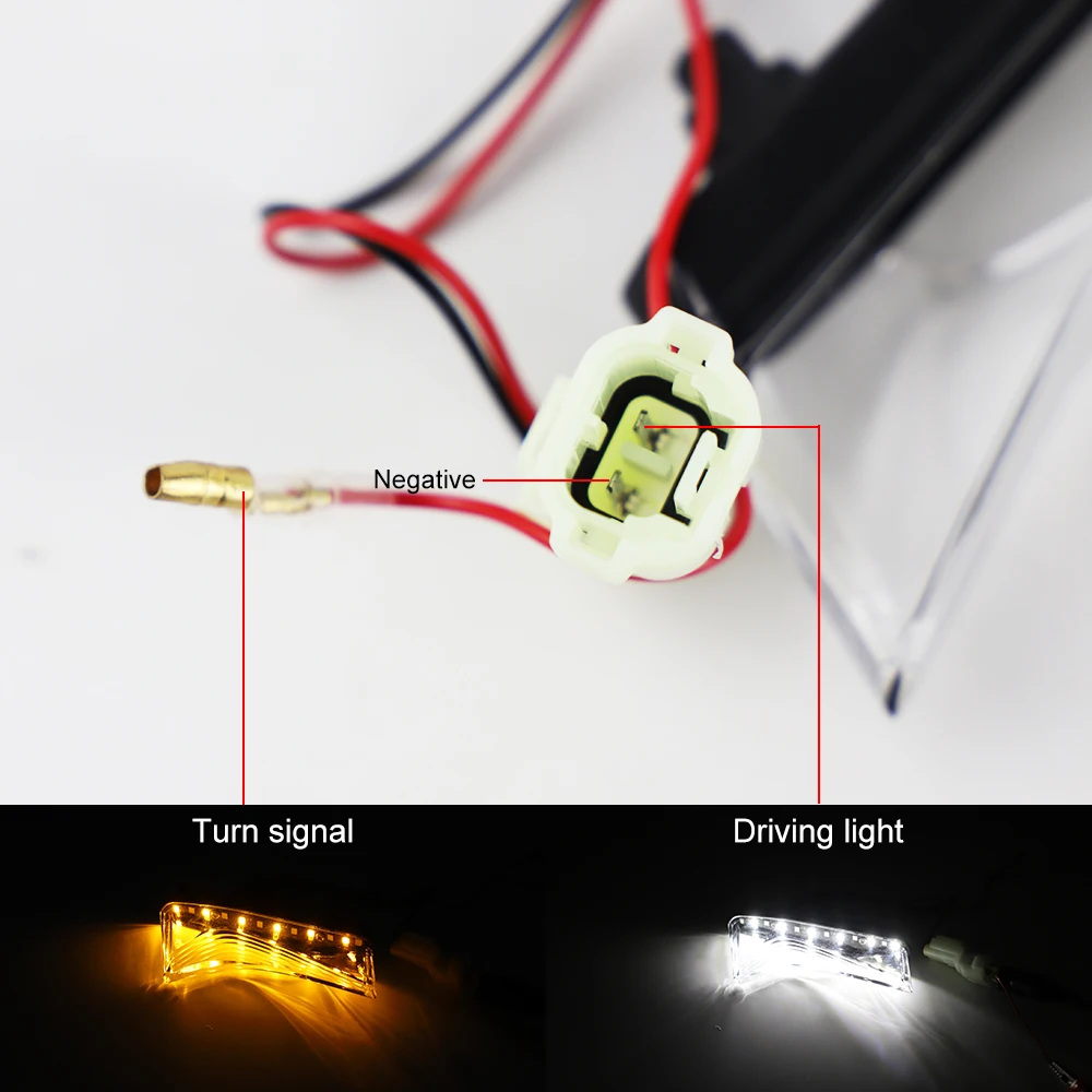 Motorcycle LED Front Turn Signals Lamp for Kawasaki Z900 2020-2022 Side DRL Daytime Running Lights
