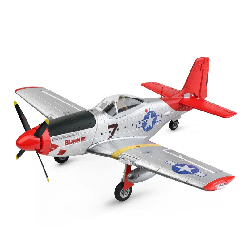 

XKA280 Four-Channel Aircraft P51 Fighter 6-Axis Gyroscope Fixed Wing Glider Flight Model Toy Airplane Model