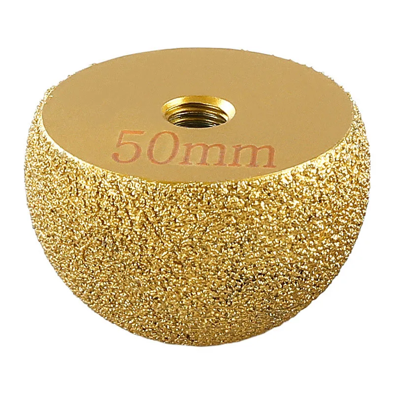 Spherical Diamond Grinding Bit Round Grinding Head Trimming Wheel M10 Thread for Stone Flowerpot Cobblestone Granite Marble Rock