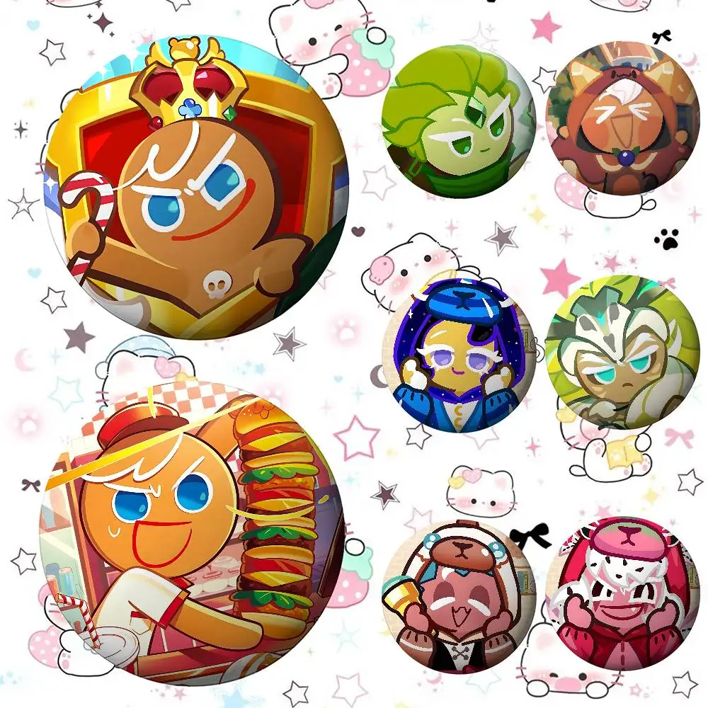 Funny Game Cookie Run Badges Fun Creative Button Pins Brooches Lovely Badges For Clothes Backpacks Good Gifts For Kids Friends