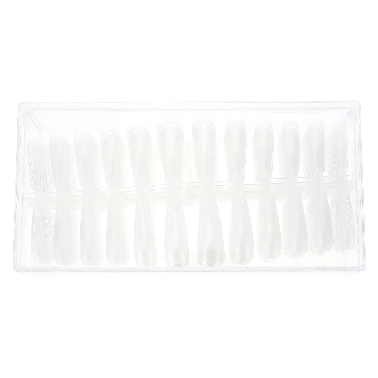 

504Pcs Clear Full Cover Fake Nail Tips Natural Color False Nails Square End for Salon Home Wedding Party Fake Nail