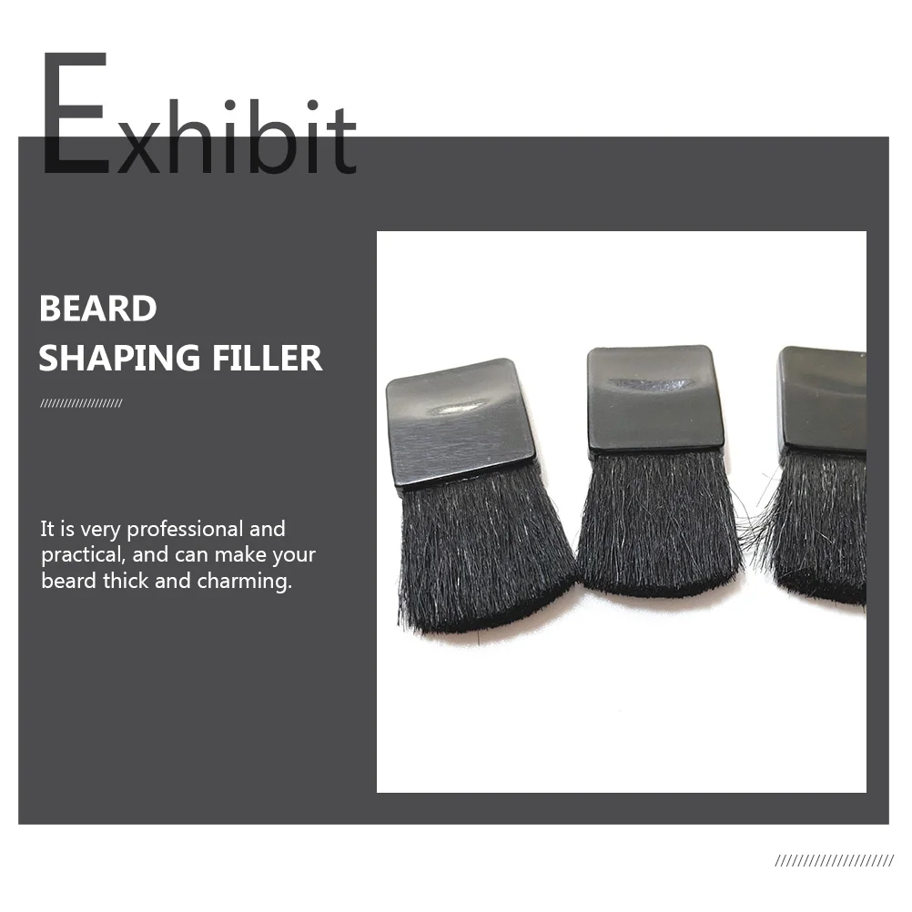 Beard Thickening Powder Shaping Filler Man Shaper Professional Tool Brush Plastic Artificial Fiber Male Concealer Product