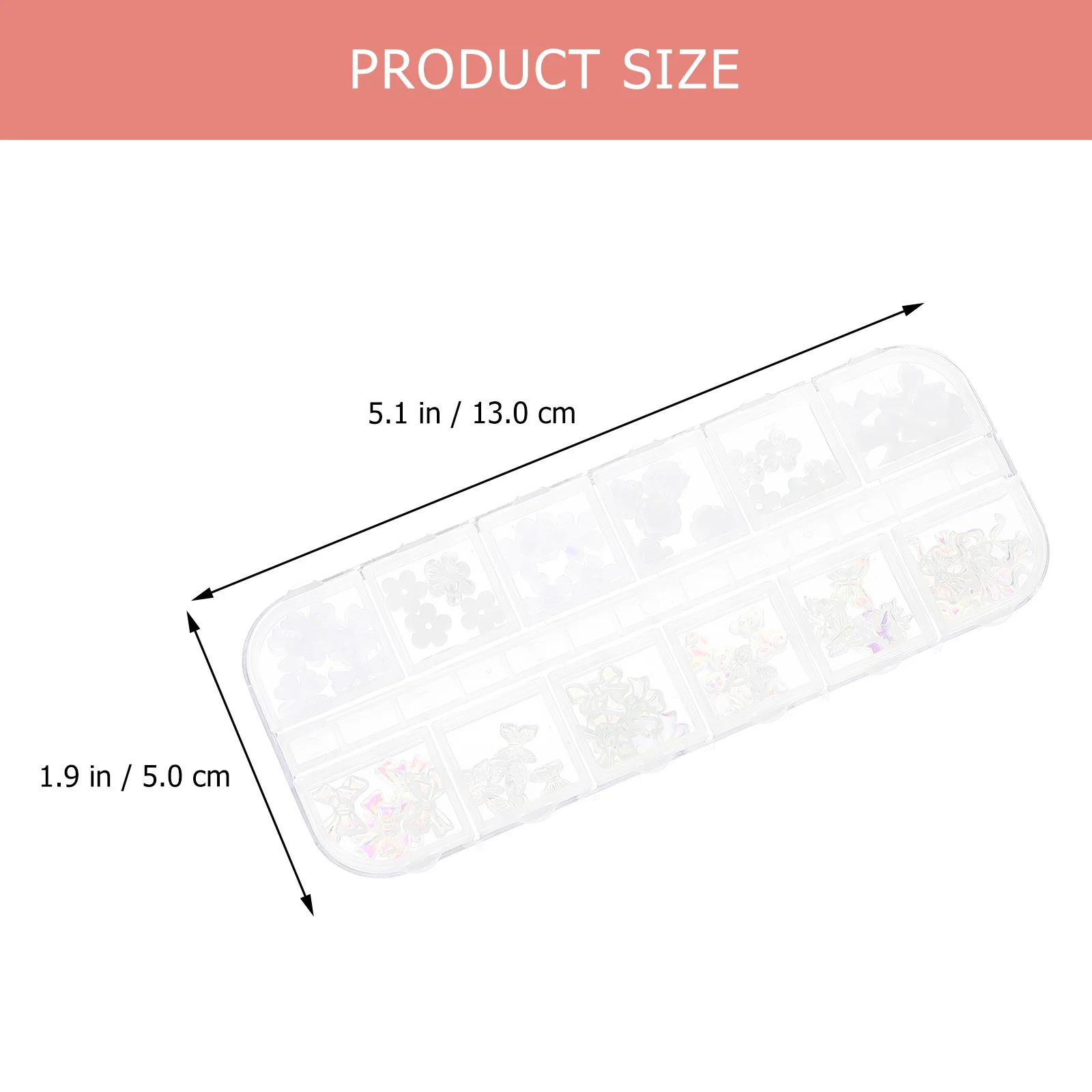 1 صندوق الراتنج السحر زهرة القوس شكل ترصيع Diy بها بنفسك مانيكير زينة مسمار الفن الديكورات أظافر لتقوم بها بنفسك بقع صالون الأظافر #3