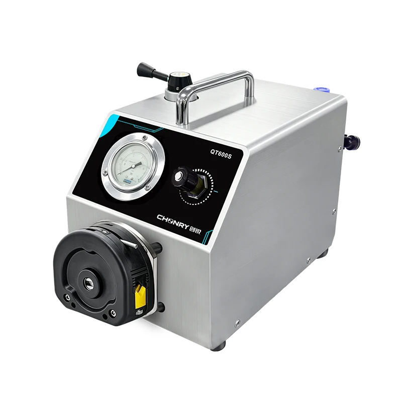 QT600S Air Motor Peristaltic Pump Max 6000mL/min, Portable Pneumatic Peristaltic Pump for Chemical Industry & Mineral Processing