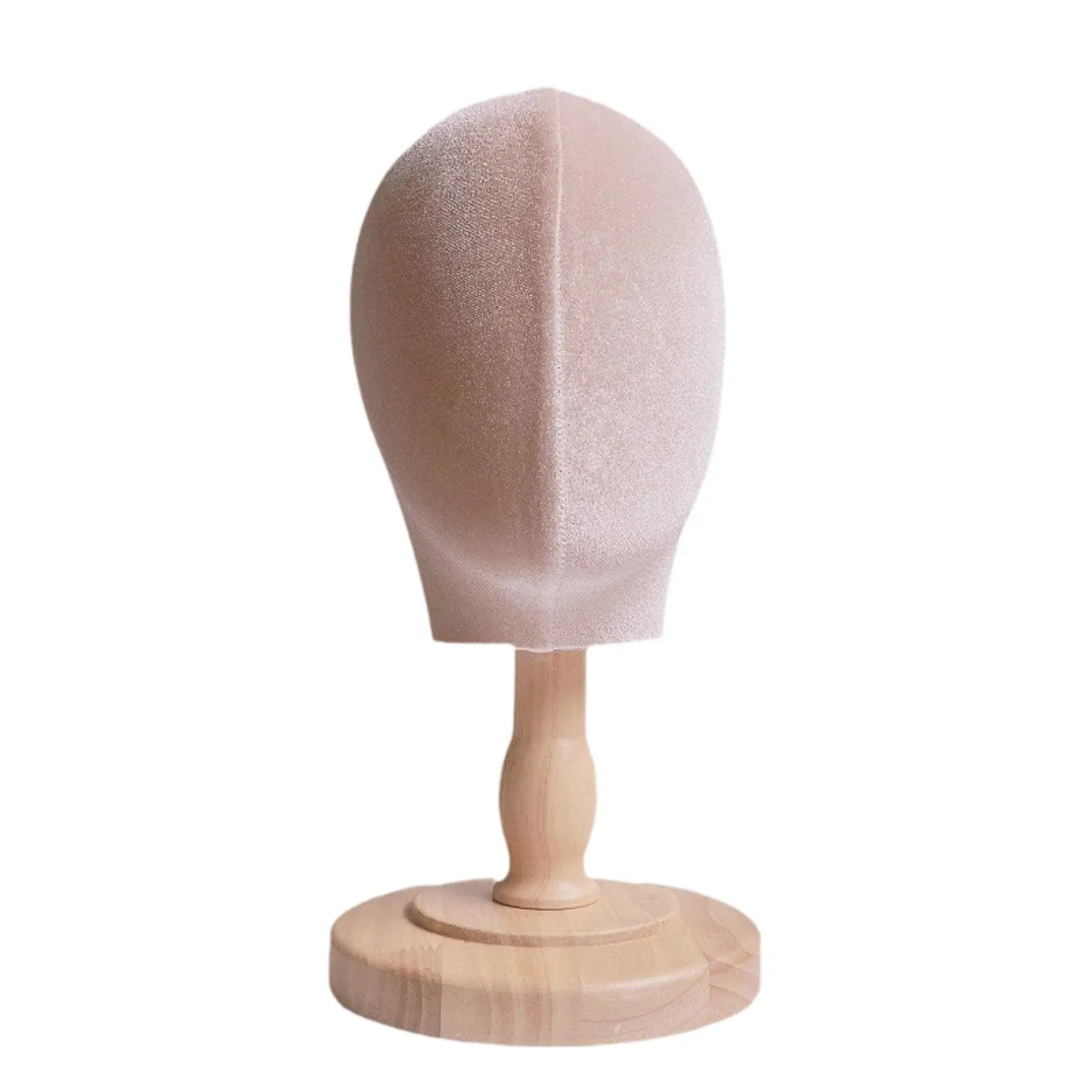 Wig Hat Display Holder, Manikin Head, Display Hair Hats Hairpieces, Caps Storage Rack with Wood Base for Hat Headset