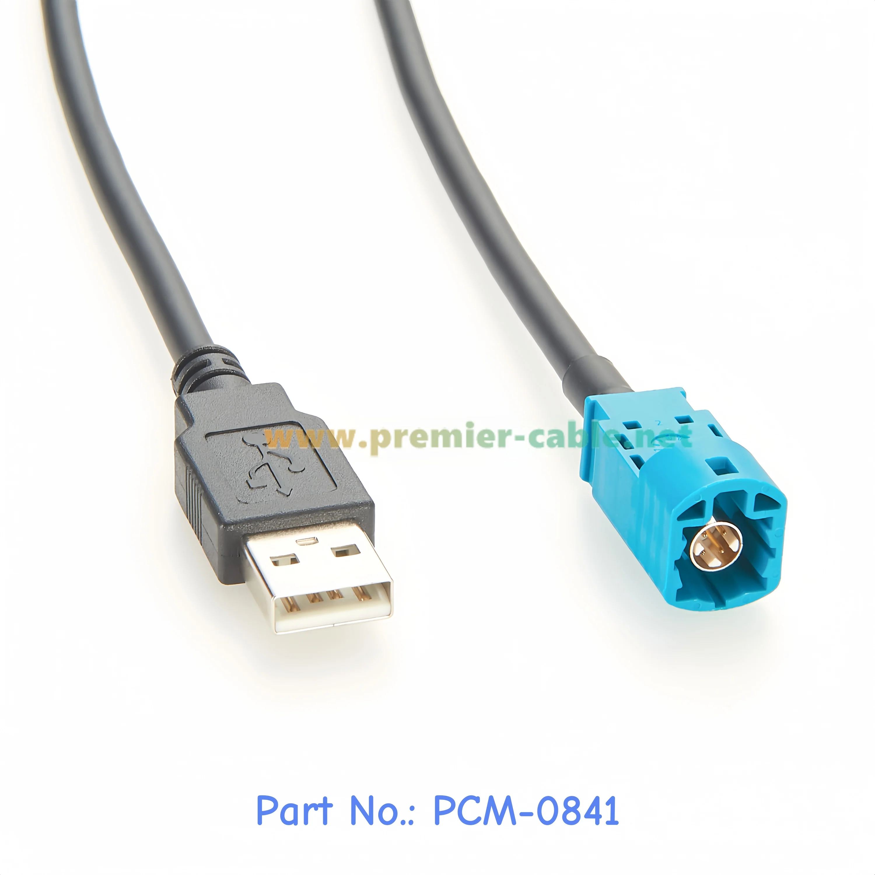 HSD 4Pin Z Male Plug to USB 2.0 A Female Jack Car High-Speed Video Transmission Harness for Benz VW Audi USB to HSD LVDS Cable