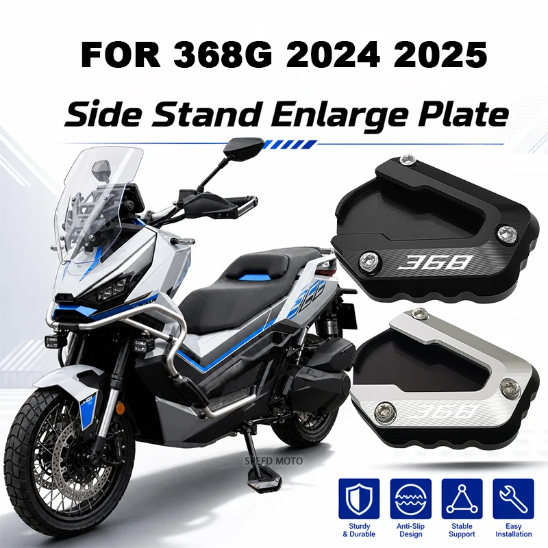

FOR ZONTES 368G G368 ZT368G 2024 2025 2026 Motorcycle Accessories Kickstand Foot Side Stand Extension Enlarger Plate Pad Parts
