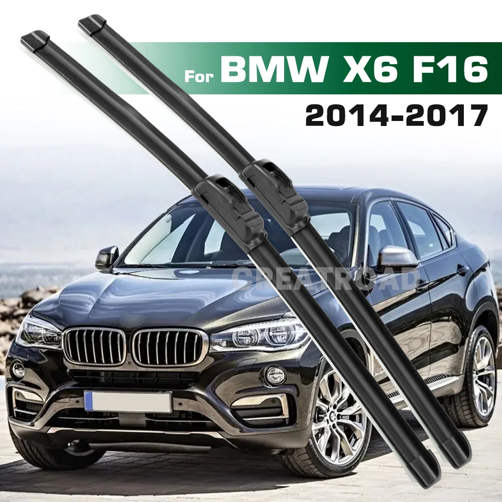 For BMW X6 F16 2014-2017 2015 2016 Wiper Front Wiper Blades Windshield Windscreen Window Brush 24"+20"
