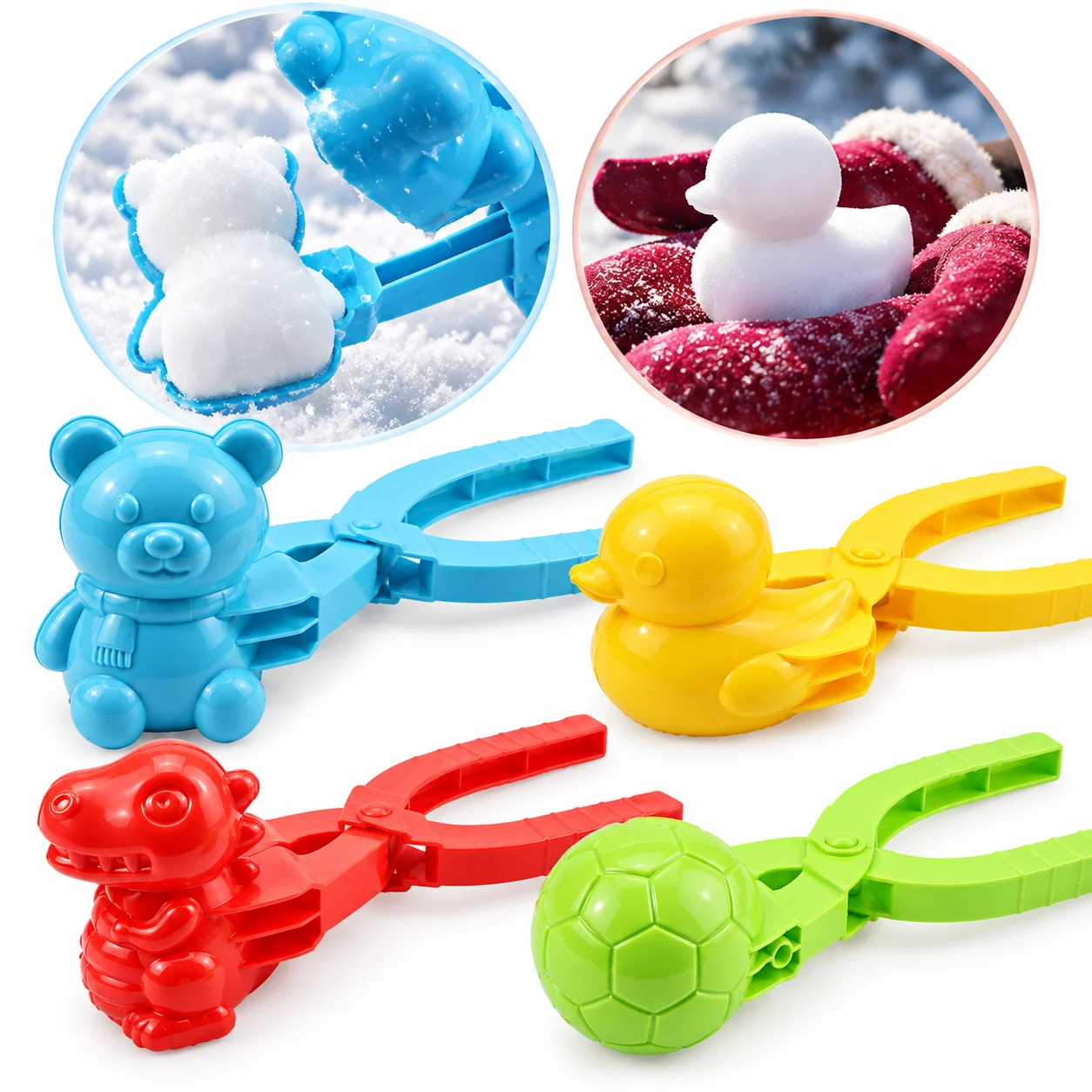 Animal Shape Snowball Maker Clip Winter Snow Toy Mold Tool Outdoor Snowball Making Shovel for Snow Fight Fun
