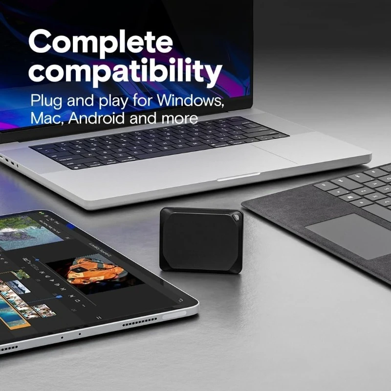 X10 Pro 2 تيرابايت SSD محمول مع محول USB-A - قراءة ما يصل إلى 2100 ميجابايت/ثانية وكتابة 2000 ميجابايت/ثانية - الكمبيوتر الشخصي وماك، مع Mylio Photos+ - U