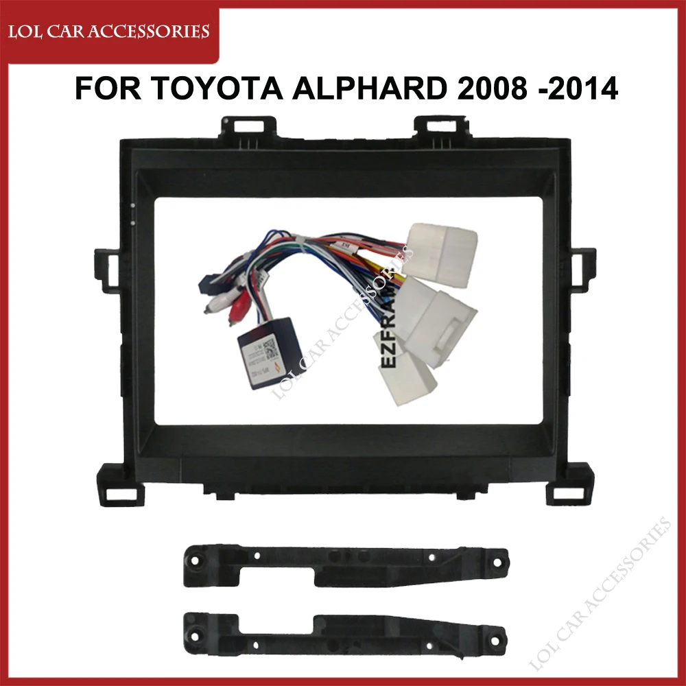 9 Inch For TOYOTA Alphard 2008-2014 Car Radio Stereo Android MP5 Player 2 Din Head Unit Fascia Casing Frame Cover Install