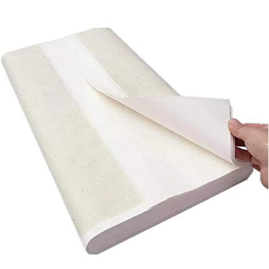 

100 Pieces Sheng Xuan Rice Paper Jnese Calligraphy Paper Korean Rice Paper for Chinese Painting Handwriting Journal Brush Ink K