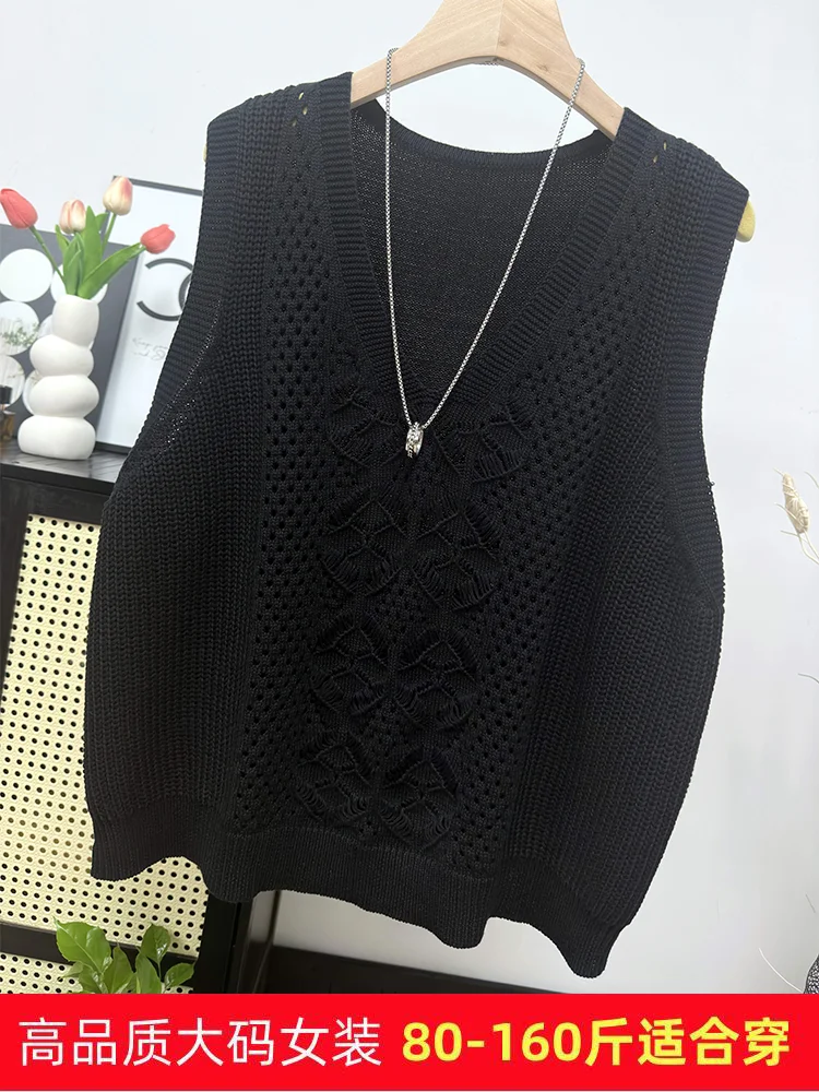 High Quality Vest with Hollowed Out Loose Knit Vest for Women, Paired with Autumn Sweater and Vest, Worn Over The Shoulder