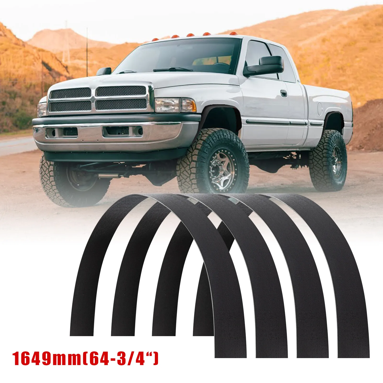 

For Dodge Dakota R/T 4Pcs Car 6" Fender Flares Wide Flexible Wheel Arches Kit US