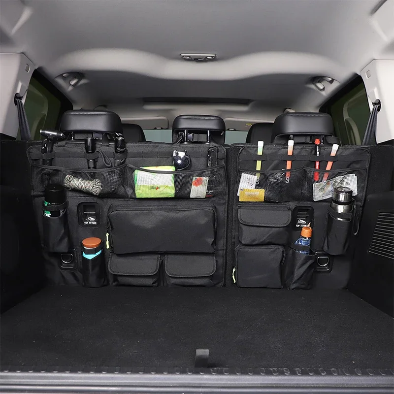 أكسفورد القماش الأسود ل Haval H9 2024-2025 + مقعد السيارة الخلفي الخلفي أداة تخزين حقيبة للحمل اكسسوارات تعديل السيارة الداخلية #5