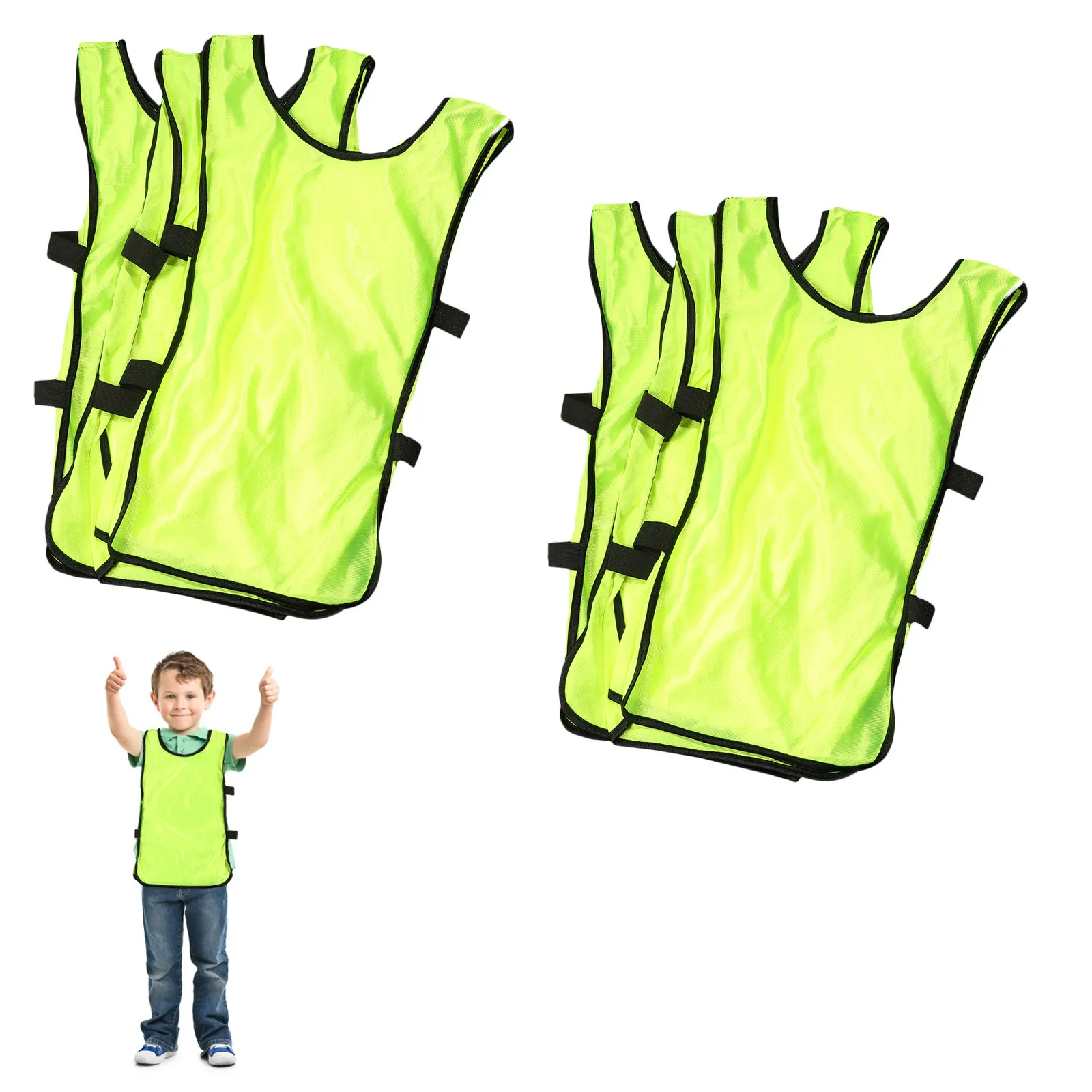 

6Pcs Training Vest Breathable Football Pinnies Lightweight Scrimmage Sports Clothes Youth Football Equipment