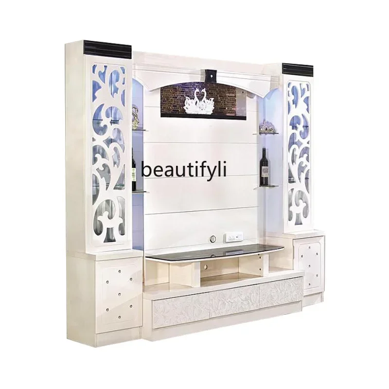 

YH55 Modern simple overall combination with audio wine cabinet Chinese style marble living room TV cabinet