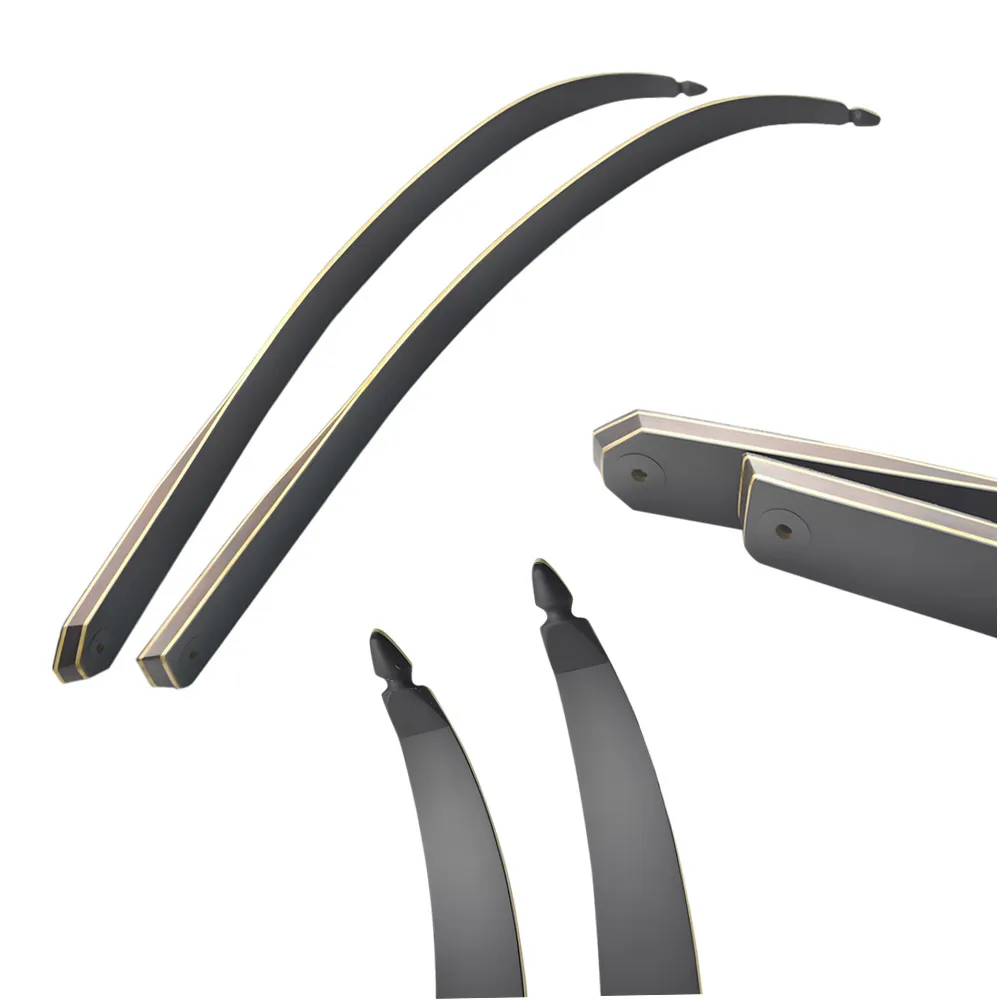 25-60lbs Black Hunter Right Hand Recurve Bow Long Bow Limbs Takedown Bamboo Core Archery Hunting Target