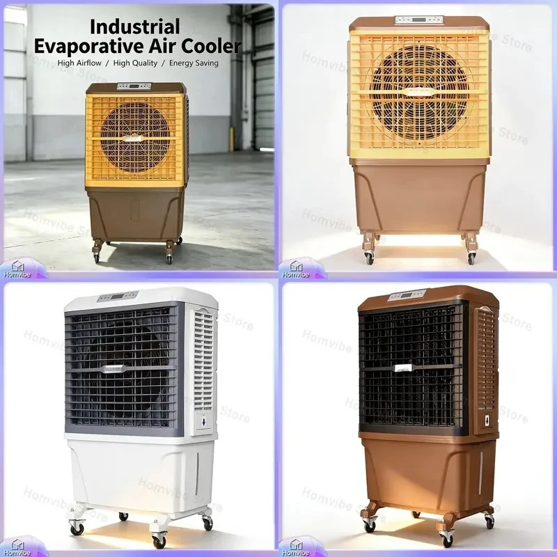 Portable Evaporative Air Cooler with Large Water Tank 12L Quiet Energy Saving for Workshop Warehouse Office Home Use