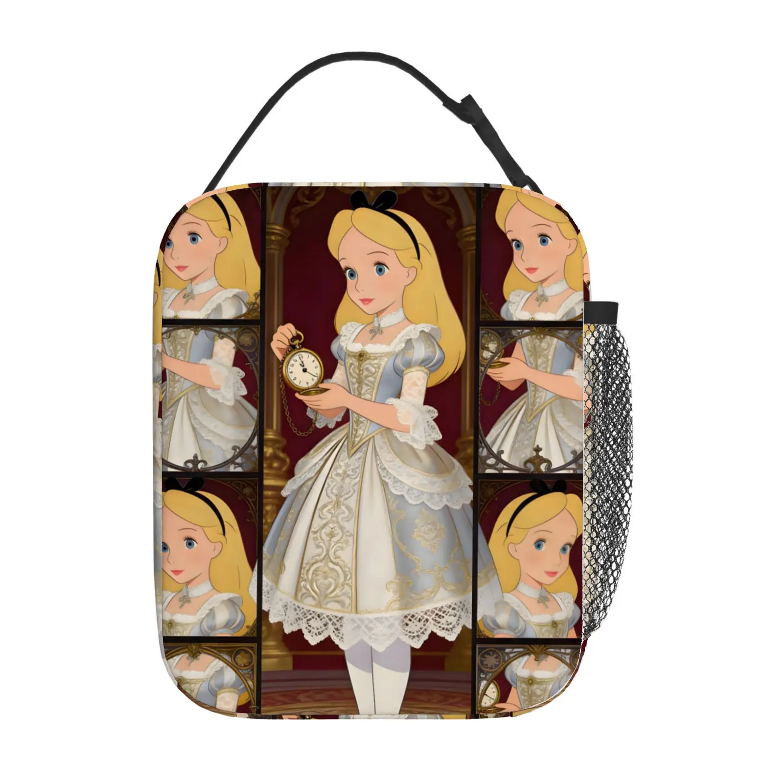 

1 шт. сумка для обеда с принтом в стиле Алисы в стране чудес, портативная сумка для еды, для поездок на работу, для пикника