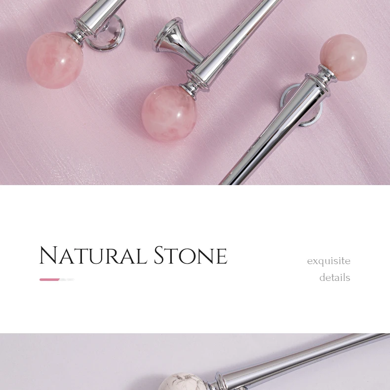 Crystal style cabinet handle with chrome finished brass base — product image 21